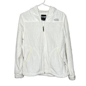The North Face Full Zip Faux Fur Hooded jacket coat White size M